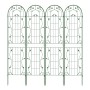 Costway Rankgitter 2er Set, Metall, grün, 220x50cm, Gartenzaun, Rankhilfe für Pflanzen.