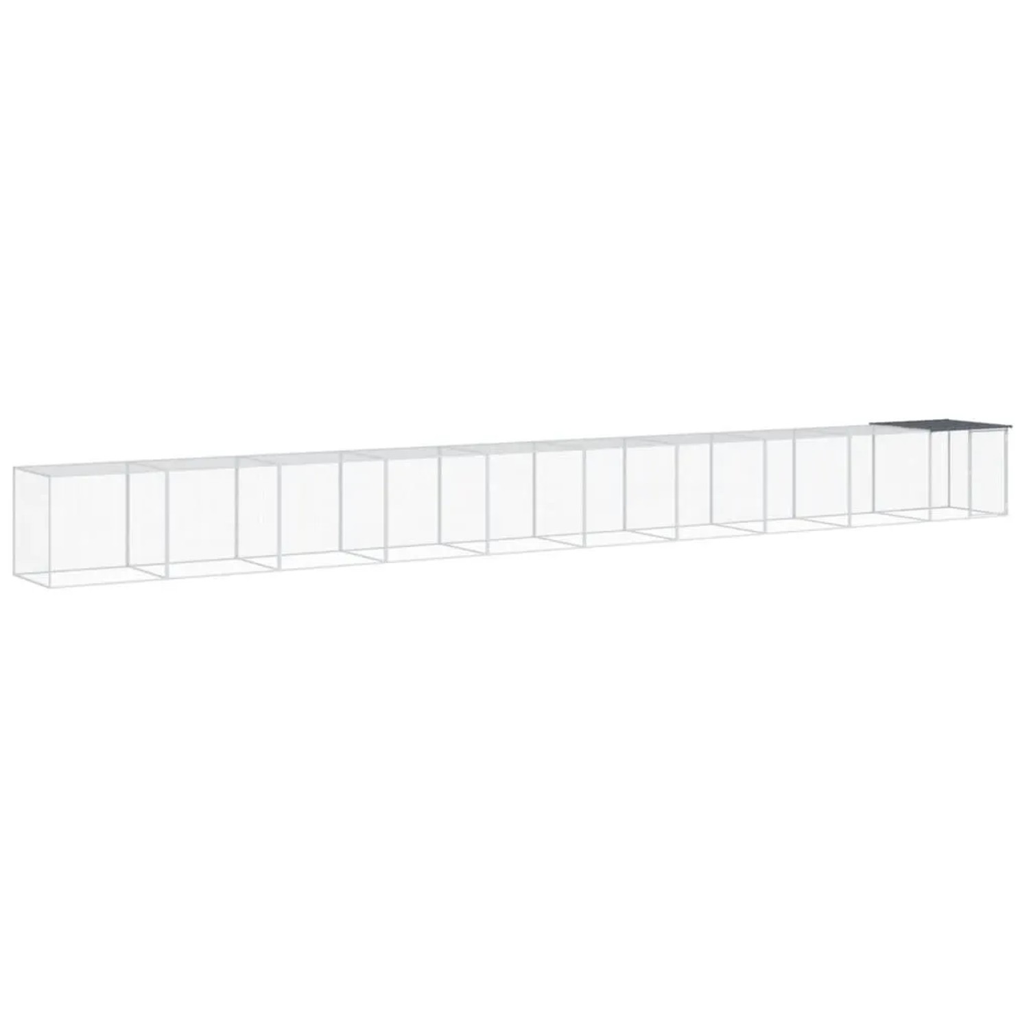 vidaXL Hühnerkäfig mit Dach Anthrazit 1003x98x90 cm Verzinkter Stahl