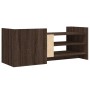 VidaXL TV-Schrank in Braun Eichen-Optik, 100x35x40 cm, aus Holzwerkstoff mit Tür und offenen Fächern.