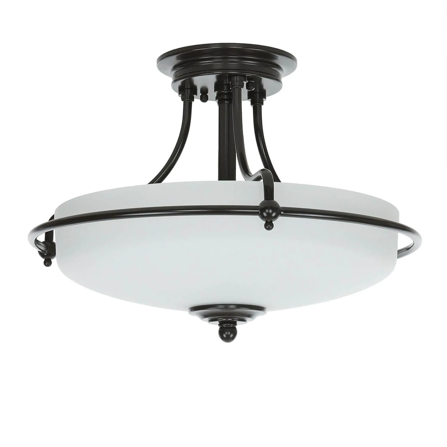 Licht-Erlebnisse Deckenleuchte Metall Glas Ø 43,2 cm 3x E27