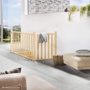 Helles Fichte Massivholz Brüstungsgeländer Casablanca, 320 cm, für Innentreppen und Deckenöffnung.