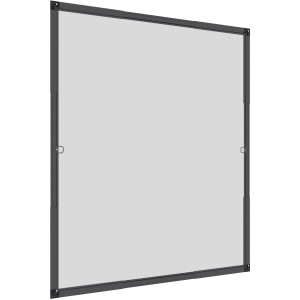 Windhager Insektenschutzrahmen Flexi Fit, Aluminium, anthrazit, 100x120 cm, für Fenster.