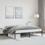 Schwarzes Metall Bettgestell (193x203 cm) von vidaXL mit Stauraum unter dem Bett.