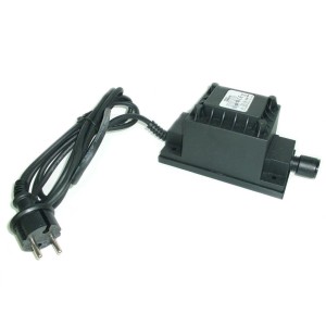 Summer Fun Trafo 50W für Einbau Poolbeleuchtung, schwarzes Netzteil mit Kabel.