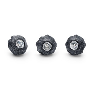 Pontec PondoStar LED Rocklight 3er-Set: Unterwasserbeleuchtung in Schieferoptik für den Teich.