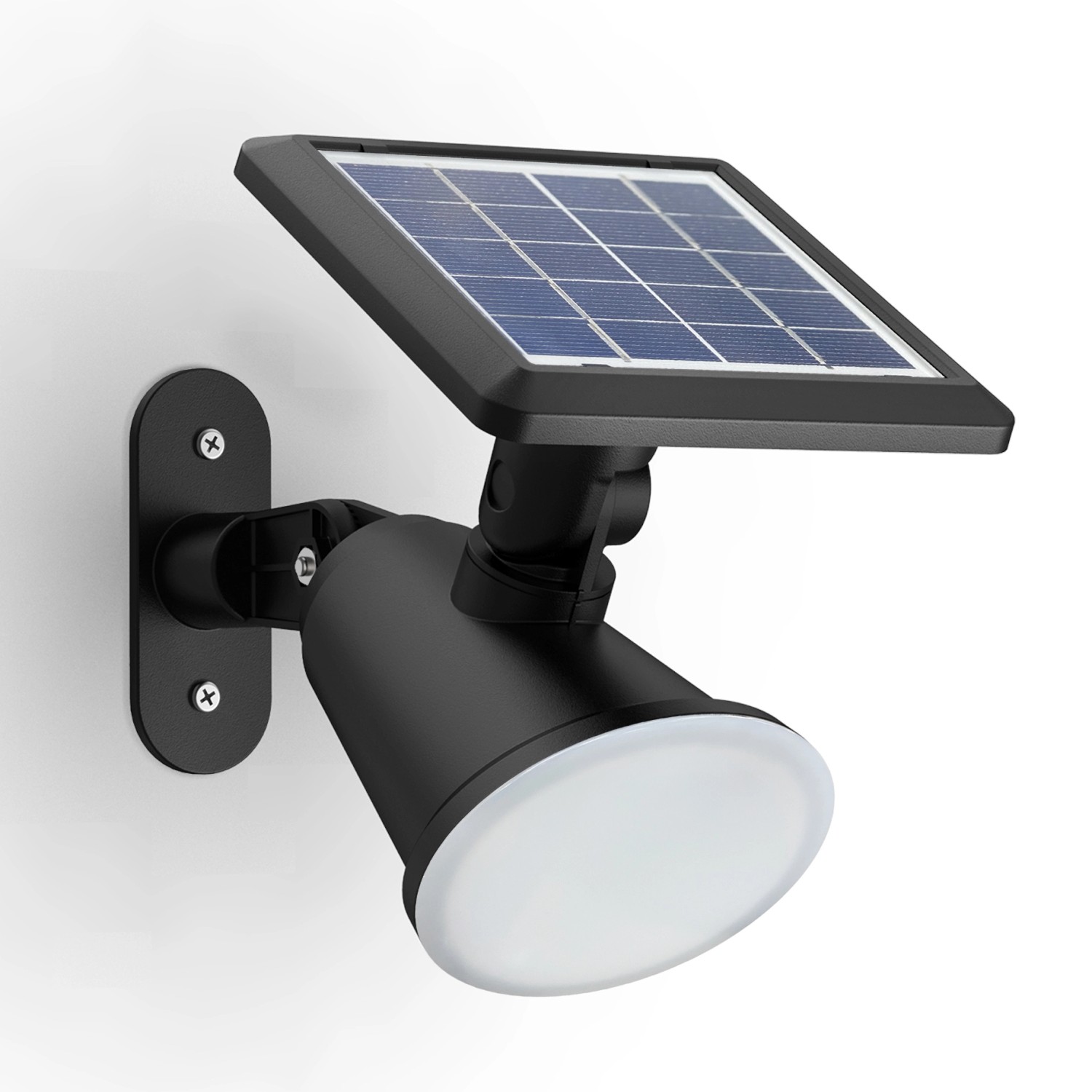 LED Solar Wandleuchte Jivix in Schwarz 1,4W 150lm IP44 mit Dämmerungssensor günstig online kaufen