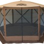 Faltpavillon ClapTop 600, 366x366 cm, beige. Ideal für Camping und Festivals.