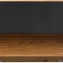 Moderne LED Wandleuchte Arino in Schwarz matt und Holzoptik für Wohn- und Schlafzimmer.