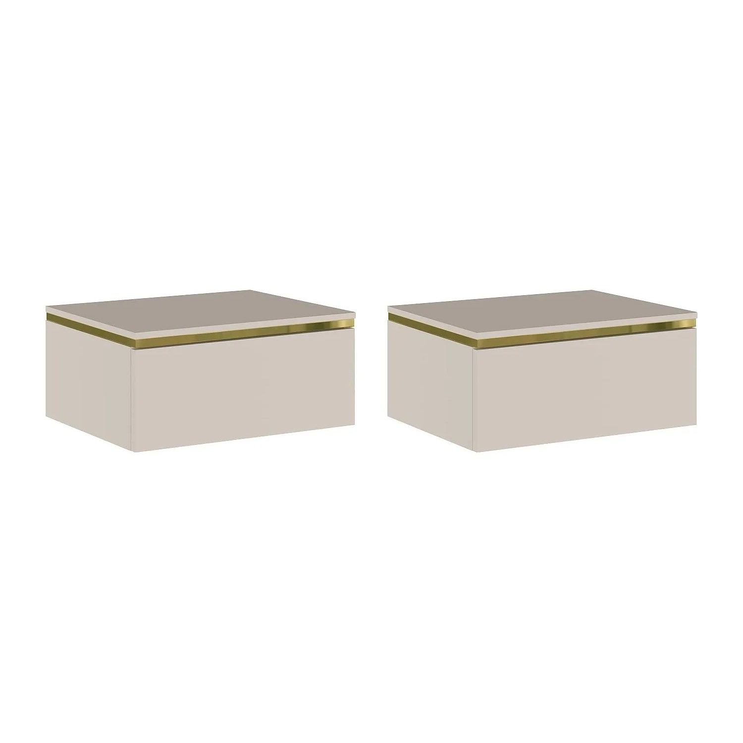 Vente-unique Nachttisch Vukia Beige 48.5 cm