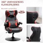 Vinsetto Gaming Stuhl mit Lautsprecher, schwarz und rot, höhenverstellbar und mit Wippfunktion.