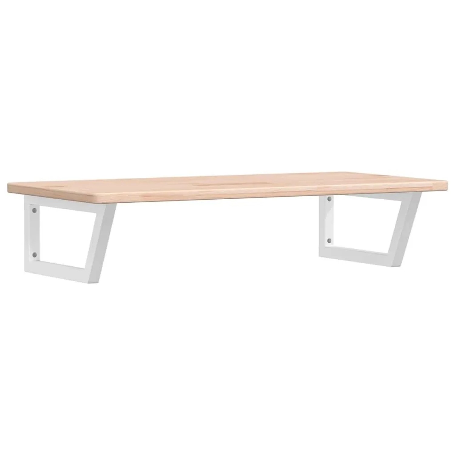 vidaXL Waschtischplatte mit Halterung Stahl und Massivholz Eiche 3302386