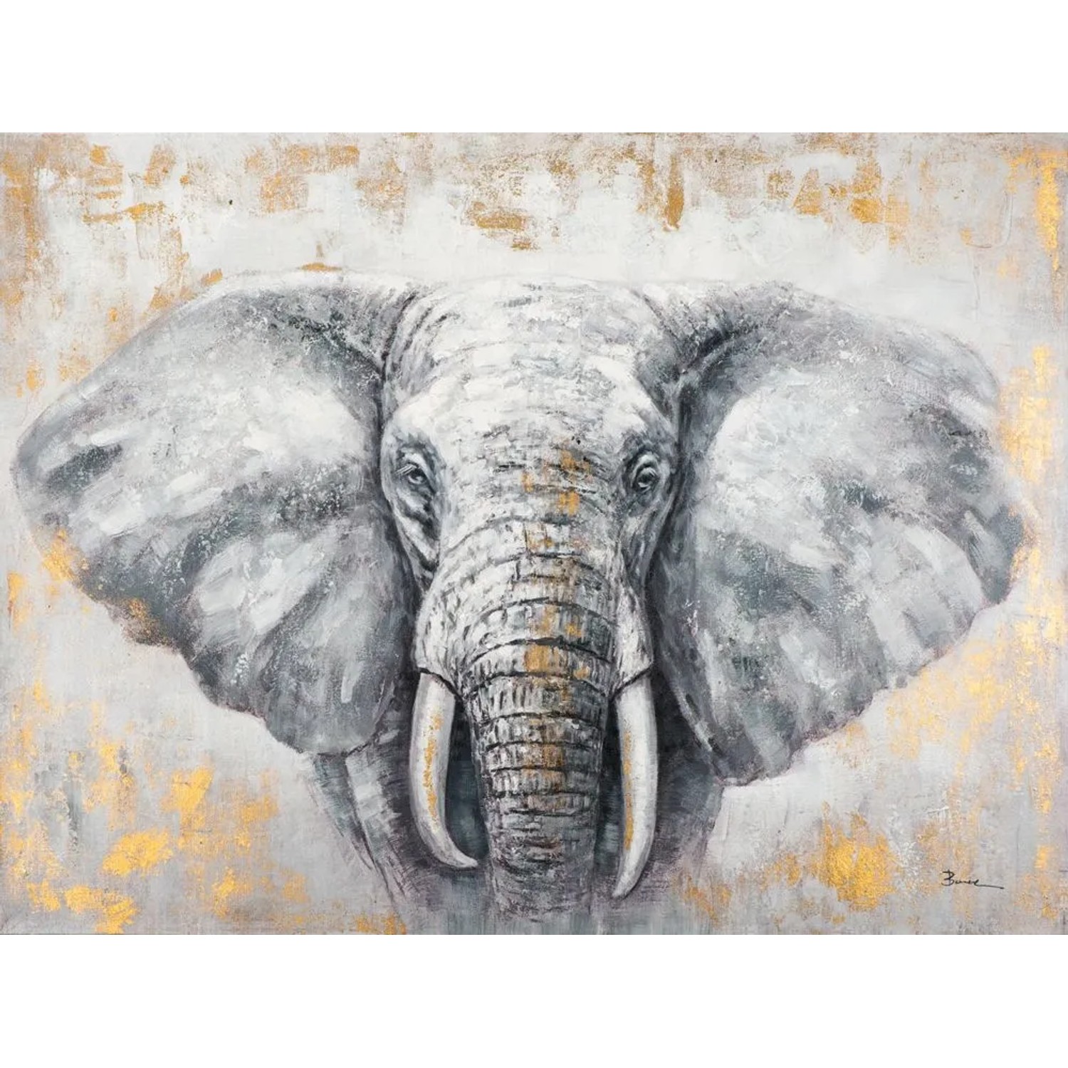 Art Universe Leinwandbild Glücksbringer Elefant 90 x 120 cm