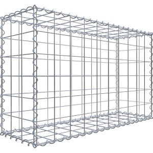 Leere Gabiona Gabione, 100x60x30 cm, Maschenweite 10x10 cm, zur individuellen Befüllung.
