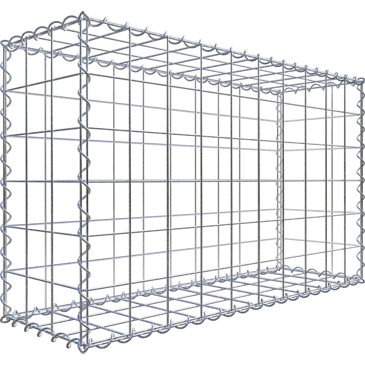 Gabiona Gabione 100 cm x 60 cm x 30 cm mit Maschenweite 10 cm x 10 cm