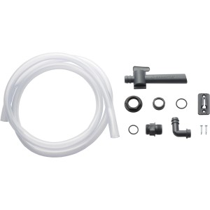 Garantia Schlauchset Aqua-Go 19 mm für Regentonnen: Schlauch, Hahn, Dichtungen und Wandhalterung.