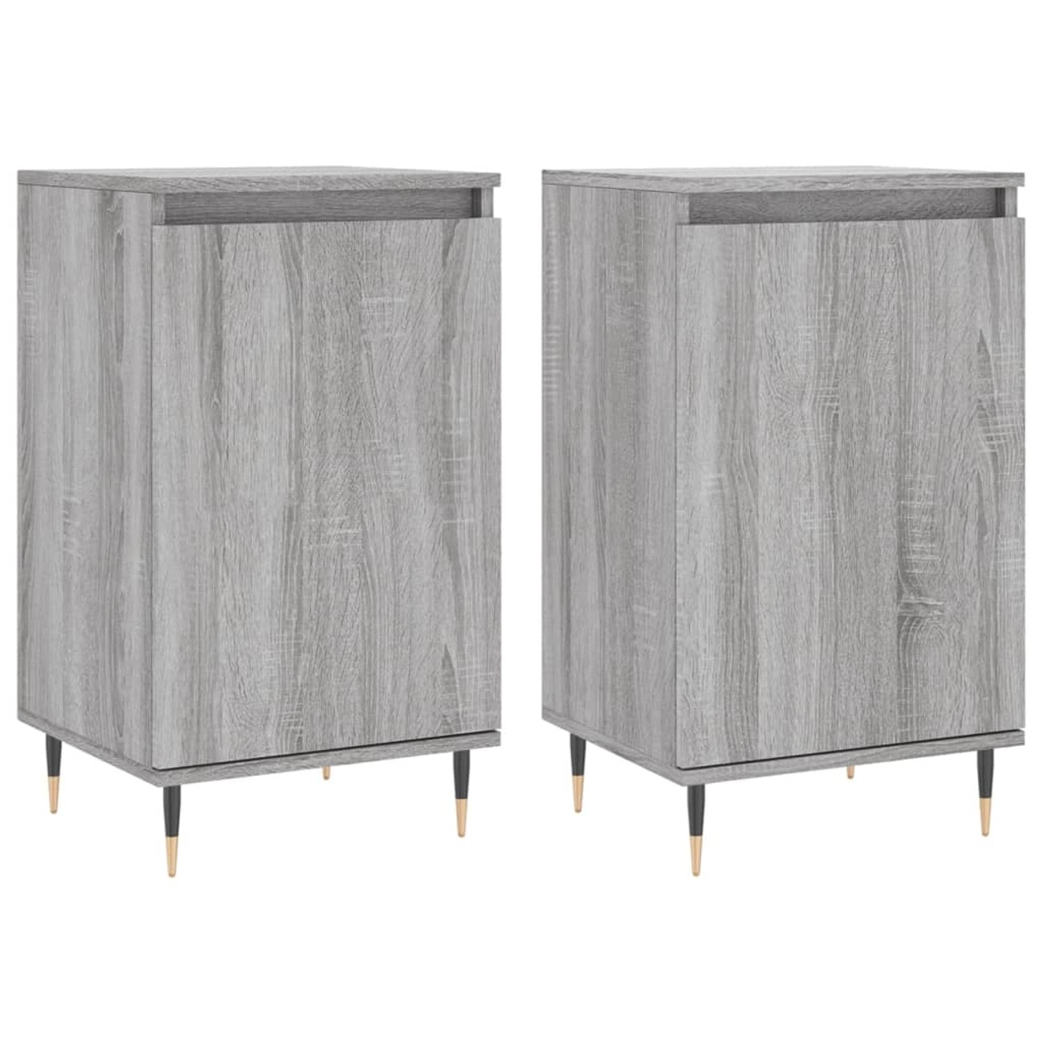 vidaXL Sideboards 2 Stk Grau Sonoma 40x35x70 cm Holzwerkstoff 831049 günstig online kaufen
