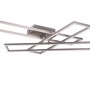 Moderne Reality LED-Deckenleuchte Corso, 1-flammig, Nickel matt, mit geometrischem Design.