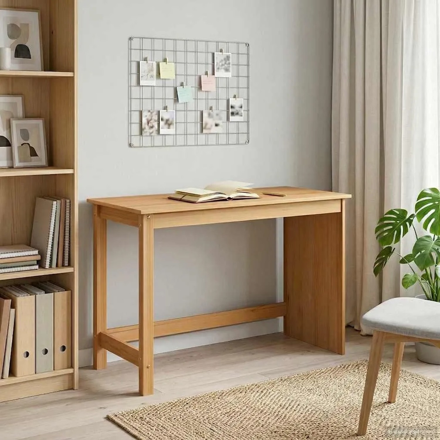 vidaXL Schreibtisch, honigbraun, Kiefer Massivholz, 112x50x75 cm. Ideal für Arbeitszimmer und Homeoffice.