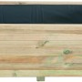 Rechteckiger Pflanzkübel aus Kiefernholz, 80x40x34 cm, mit Folie für Garten und Balkon.