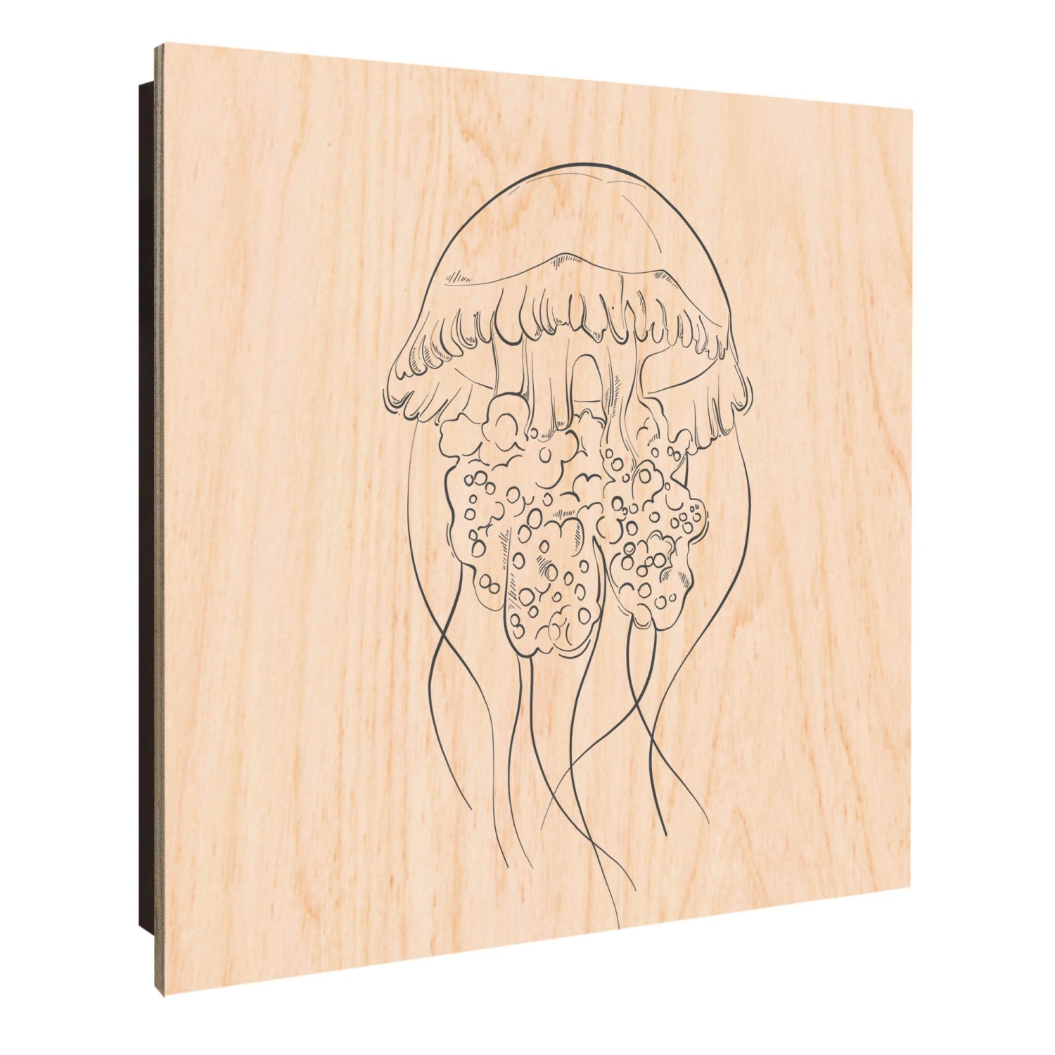 Banjado Schlüsselkasten Holz 30x30cm Schwarz Scharnier Rechts 50 Haken Desi günstig online kaufen