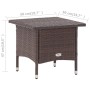 Brauner Furnicato Beistelltisch aus Poly Rattan, 50x50x47 cm, ideal für Garten und Terrasse.