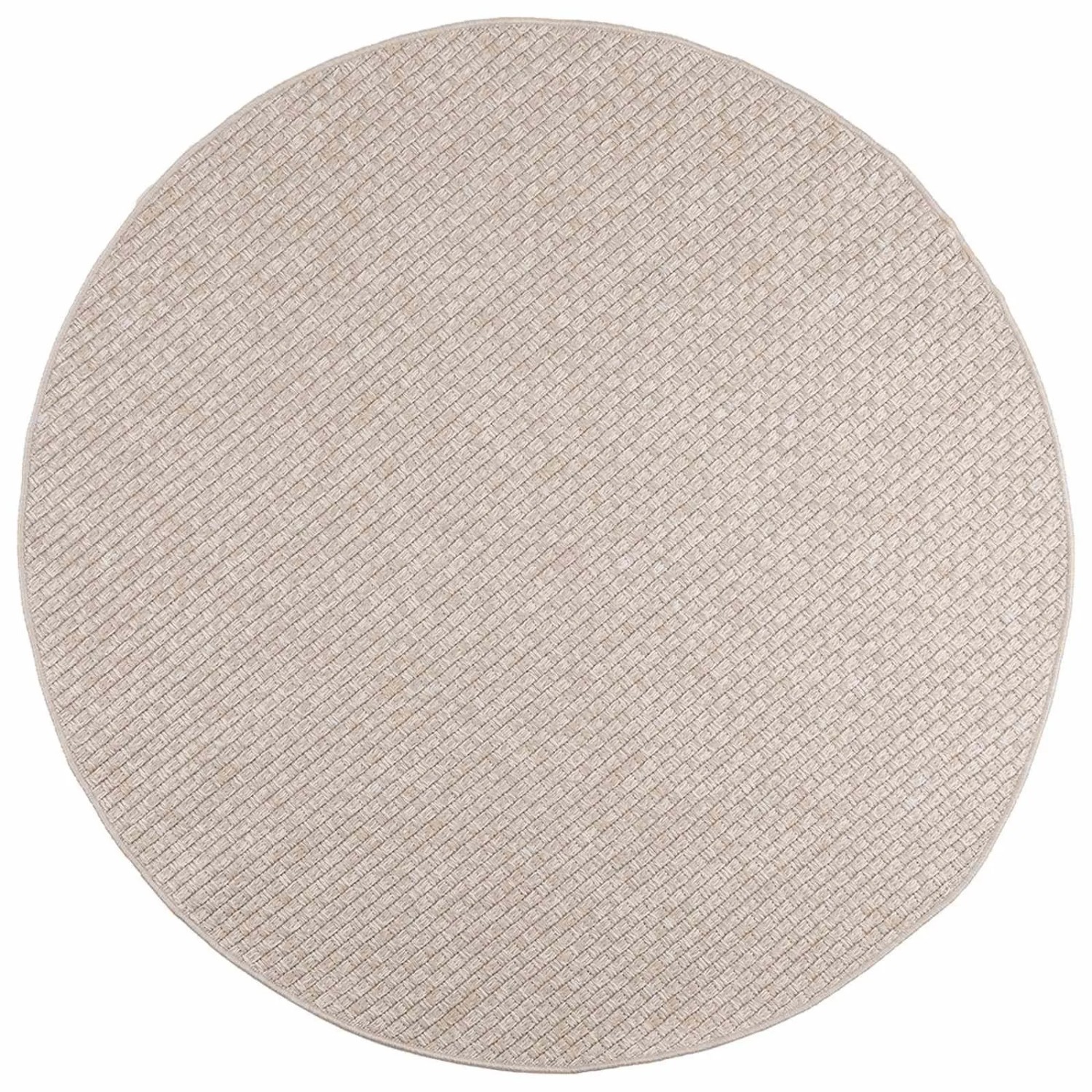 vidaXL Bereichsteppiche Rund FARO Creme Ø 120 CM Polyester 42022567