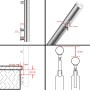 AICA 304 Edelstahl Treppengeländer Set Seitenmontage 150 cm Länge 5 Querstreben_9