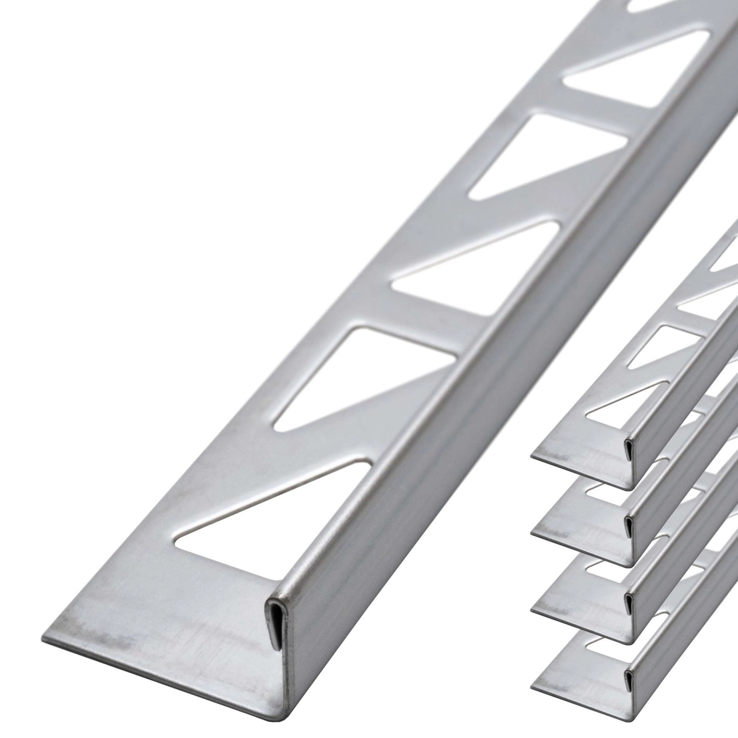 Dalsys Fliesenschiene L-Profil 5x 2,5m x 8mm Edelstahl Gebürstet Winkelprof günstig online kaufen