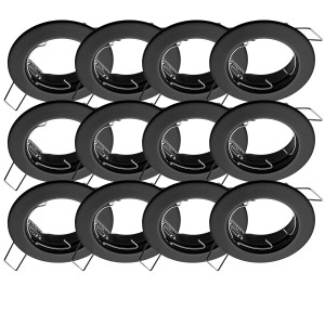 Oktaplex 6er Set Einbaustrahler Sedan für LED-Module 50mm Deckenstrahler Schwarz Deckenspot