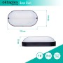 Oktaplex LED Ovalleuchte, 9W, neutralweiß, IP65, für Keller und Feuchträume, schwarzer Rahmen.