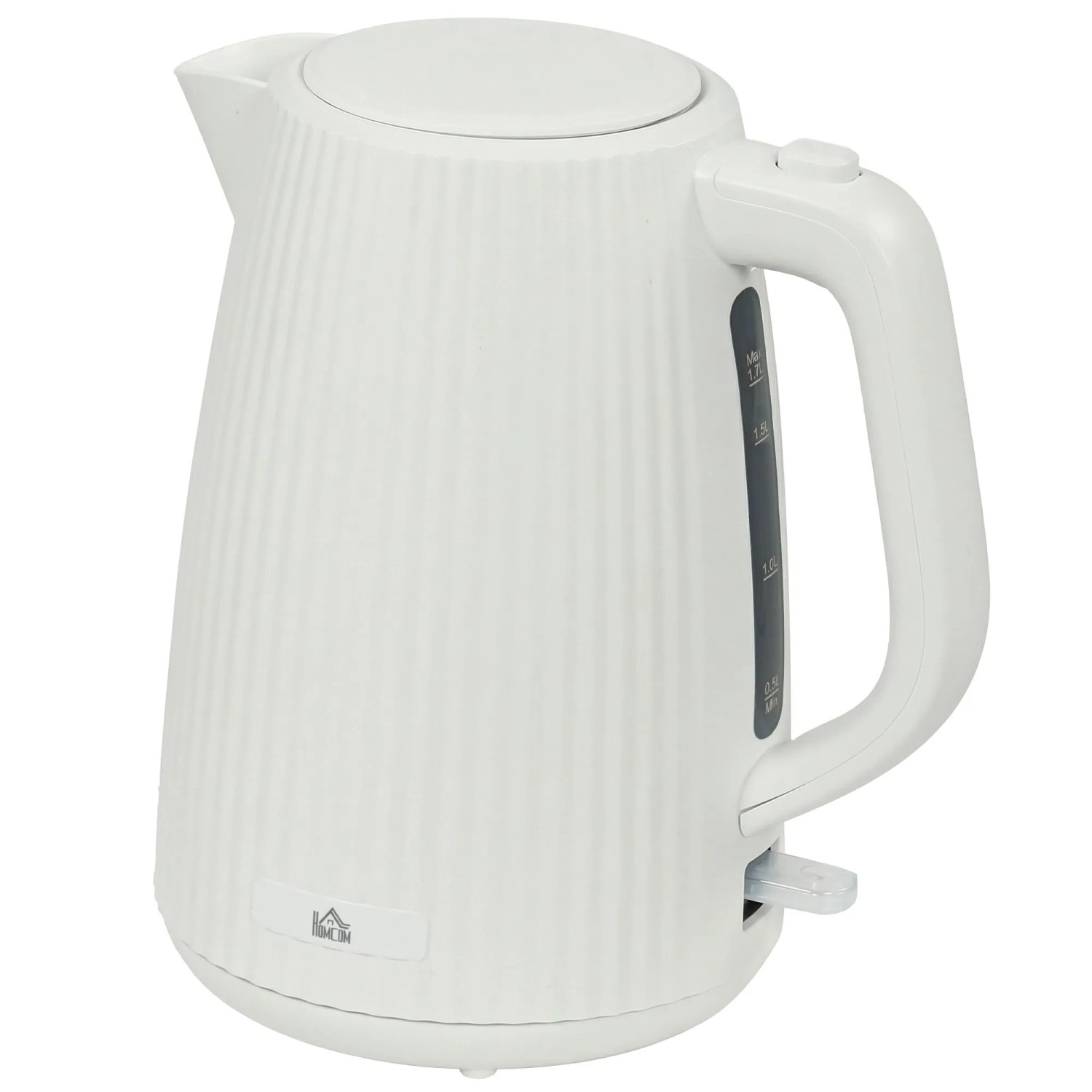 HOMCOM Wasserkocher Kunststoff 21,4 x 15,6 x 23,3 cm Cremeweiß