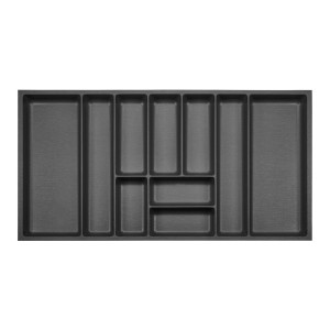 SOTECH ORGA-BOX-3 Besteckeinsätze Tiefe 473 mm Höhe 50,5 mm Anthrazit Schubladeneinsätze Breite 891 mm