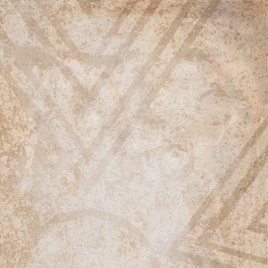 Bodenfliese Feinsteinzeug Reflex Kupfer, 60x60 cm, mit matter Oberfläche und geometrischem Muster.