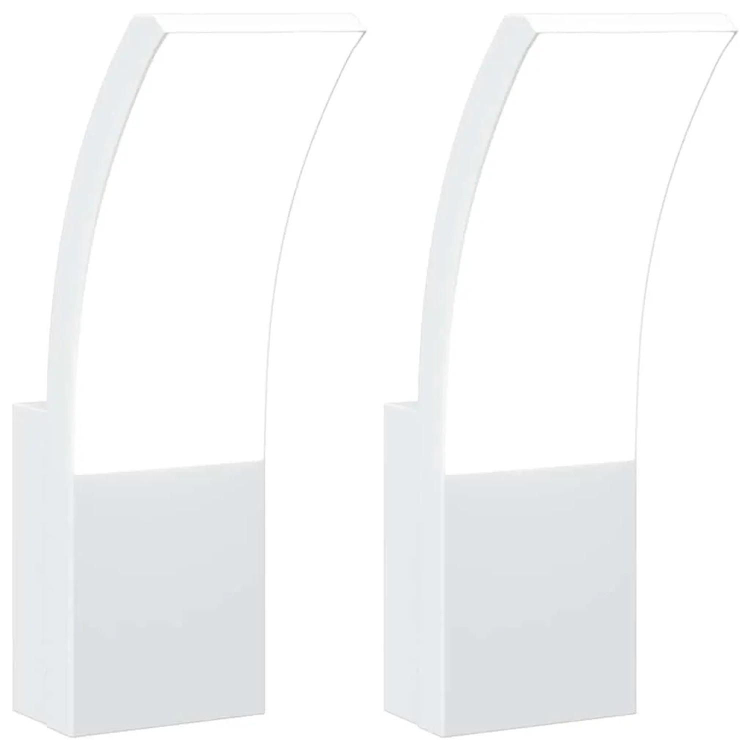 vidaXL LED-Außenwandleuchten 2 Stk Weiß Aluminiumdruckguss 4006265