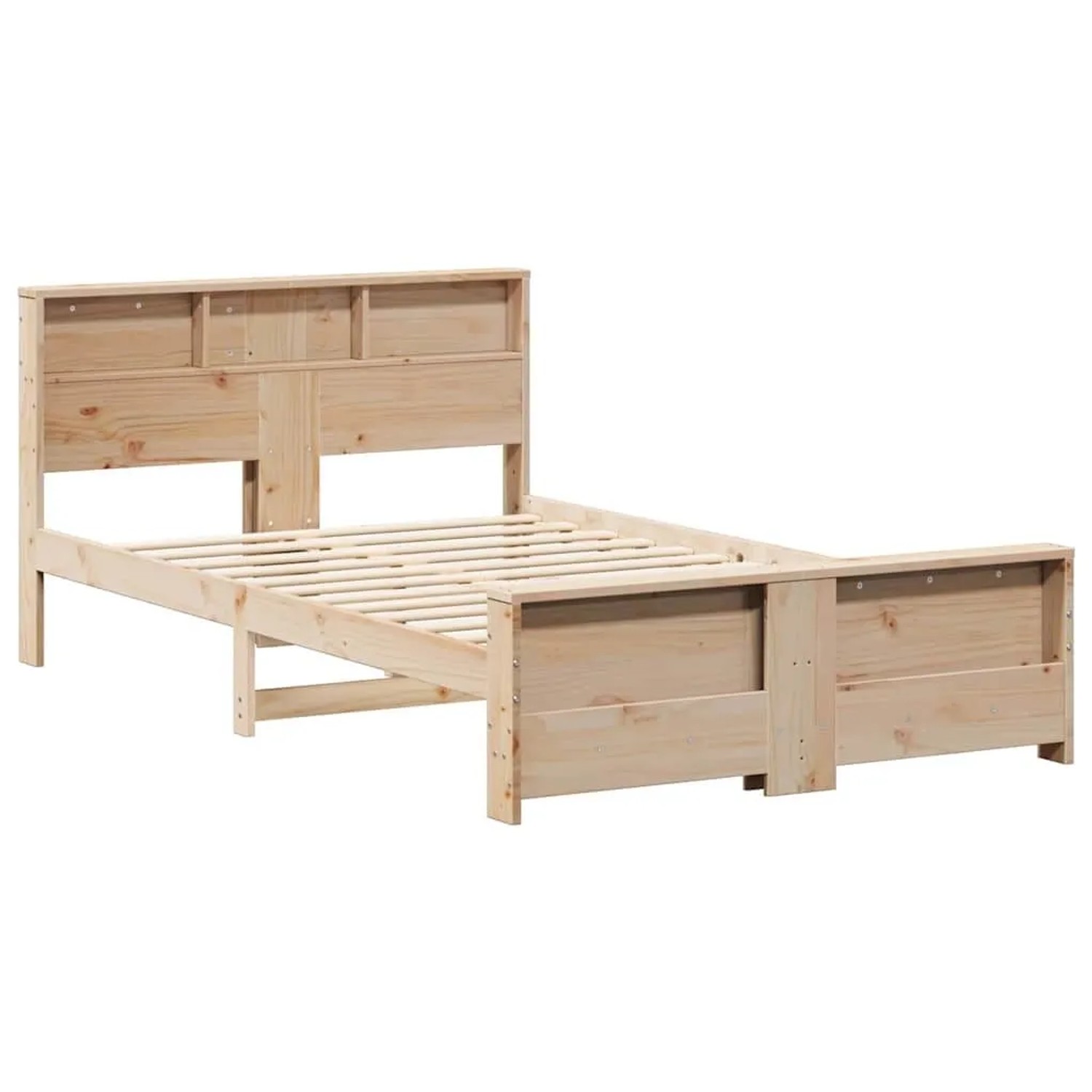 vidaXL Bettrahmen mit Kopfteil Braun 120 x 190 cm Holzwerkstoff 877245