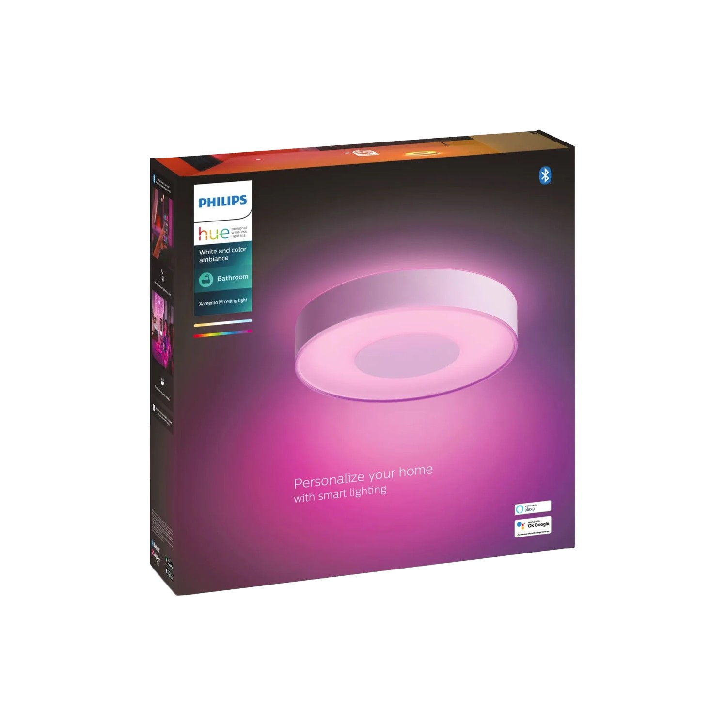 Philips Hue LED-Bad-Deckenleuchte Xamento White & Color Ambiance Ø 38,1 cm Weiß