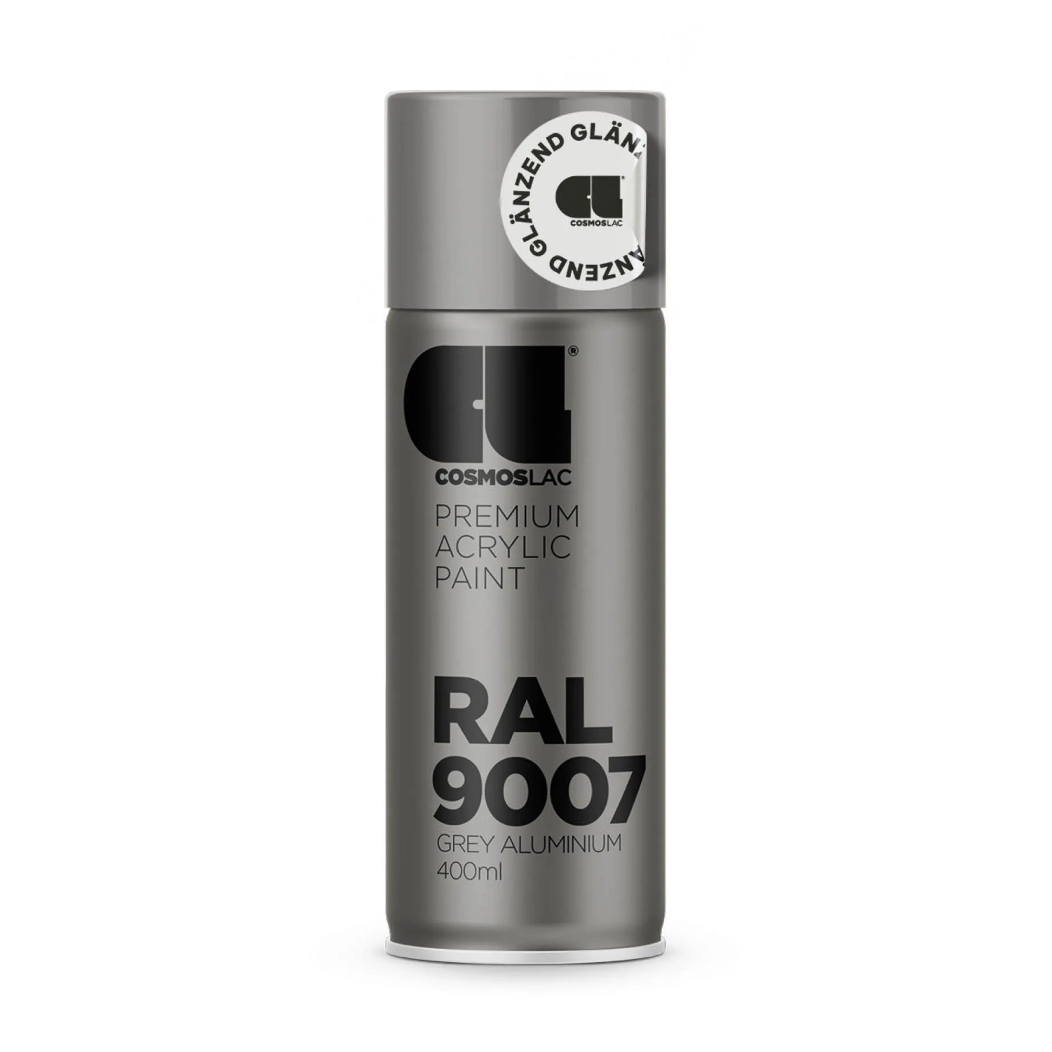 COSMOS LAC Acryllack Sprühdose in Vielen RAL Farbtönen  400ml Spraydose Perfekt für DIY Upcycling  RAL 9007 Grau Aluminium
