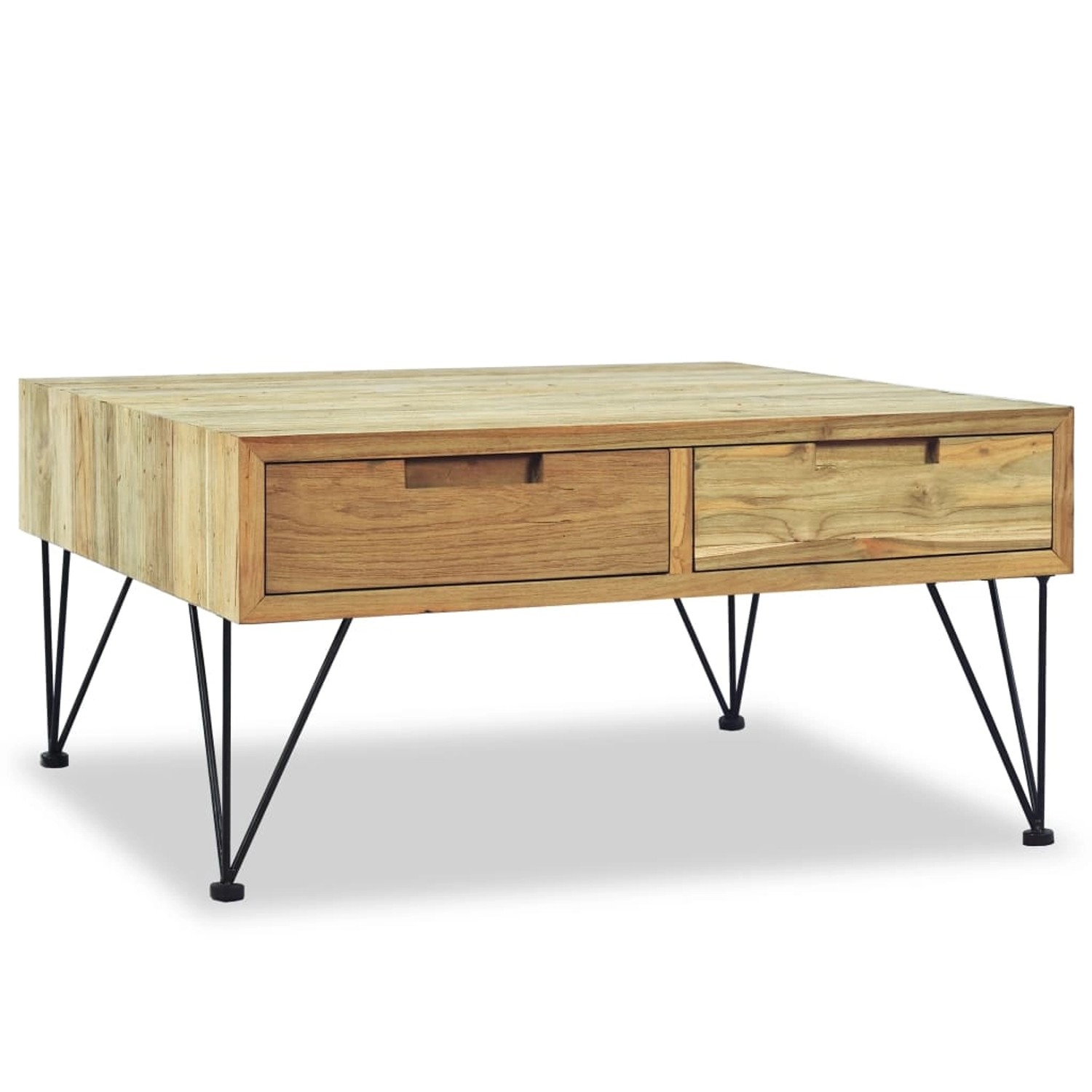 vidaXL Couchtisch 80x80x40 cm Massivholz Teak 244574