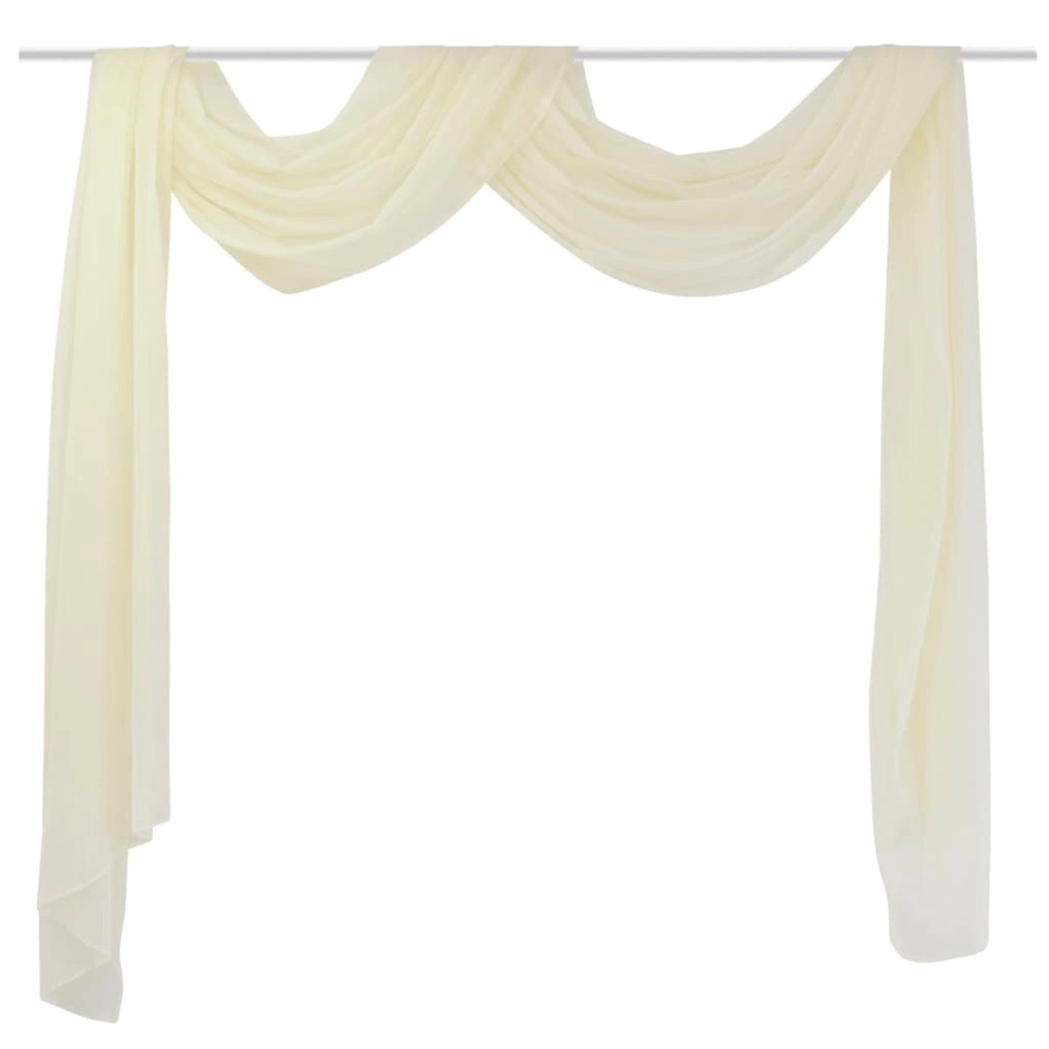 Dünner Voile Querbehang 140 X 600 Cm Creme günstig online kaufen