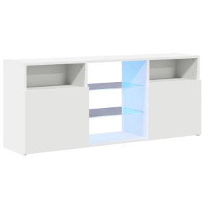 vidaXL TV-Schrank mit LED-Leuchten Weiß 120x30x50 cm 804301