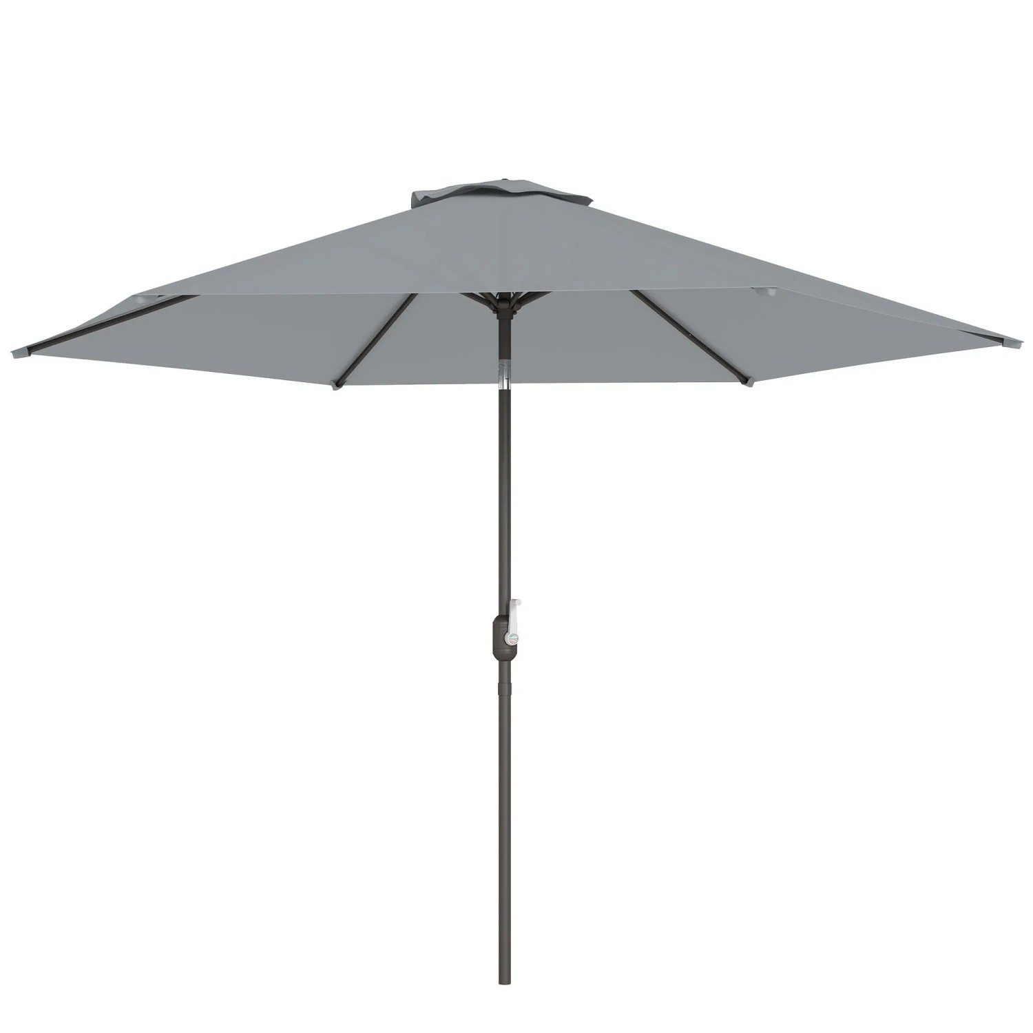 Furnicato 3 M Sonnenschirm Mit Schutzhülle Outdoor-marktschirm Mit Neigefunktion Und Kurbel Windöffnung Grau