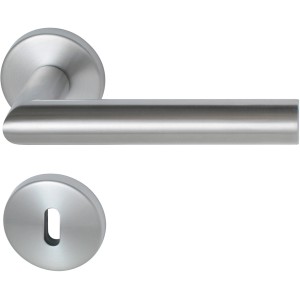 Alpertec Rosetten-Garnitur Martina, Edelstahl matt, für Zimmertüren.