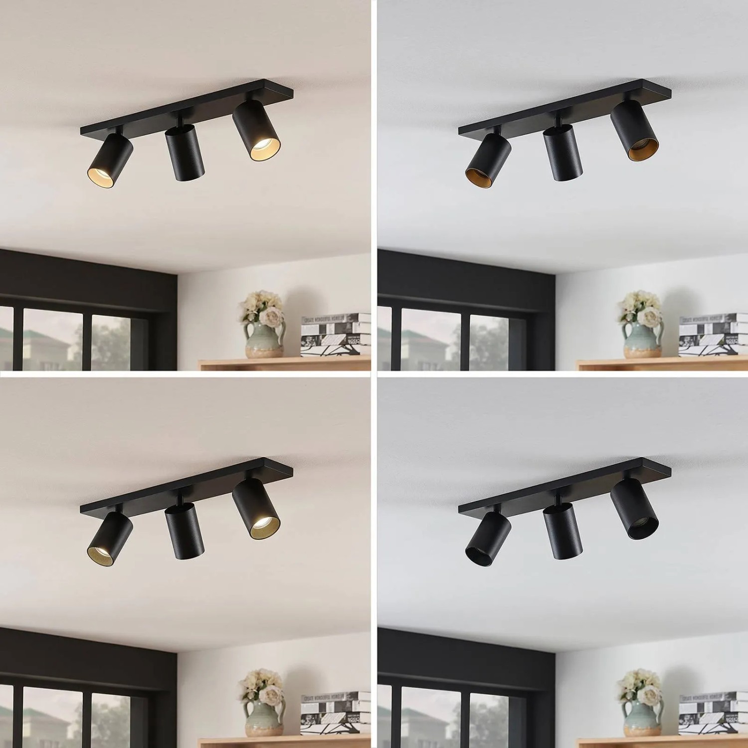 Arcchio Strahler Brinja 9928019 Modern in Schwarz aus Aluminium 3-flammig GU10 Flurleuchte_4