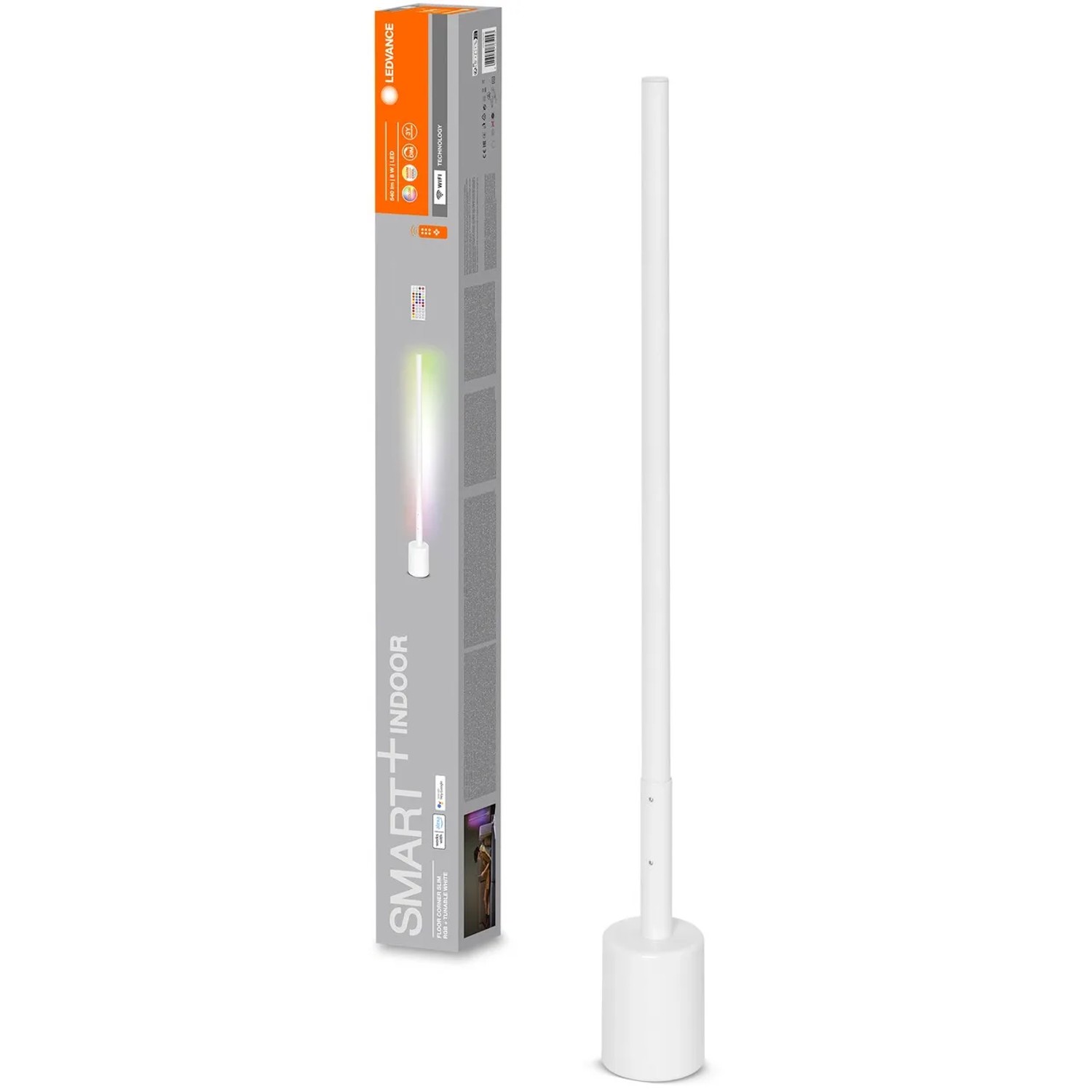 Ledvance Smart+ WiFi Stehleuchte Slim, 80 cm, Weiß, mit Verpackung.