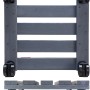 Anthrazitfarbener Wagner Multi Roller Nature aus FSC®-Holz mit 4 Doppelrollen, Tragkraft 100 kg.