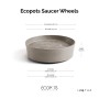 Ecopots Untersetzer Amsterdam Rollen Taupe, 28,7 cm. Praktischer, rollbarer Blumentopf-Untersetzer.