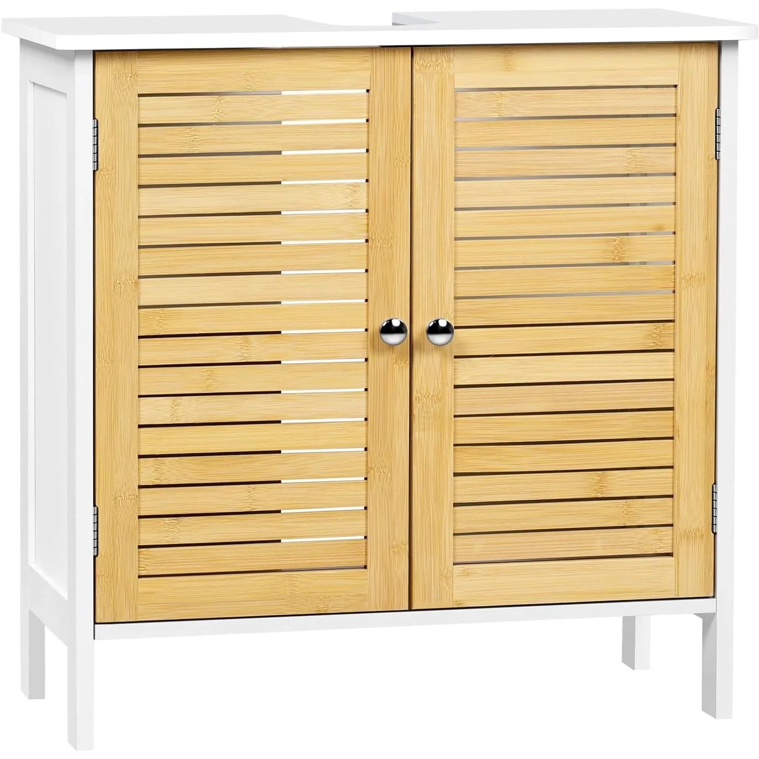 EUGAD Waschbeckenunterschrank aus Bambus 60x60x30 cm