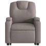 Elektrischer Massagesessel mit Aufstehhilfe, taupefarbener Stoff. Relaxsessel für Senioren mit Vibrationsmassage.