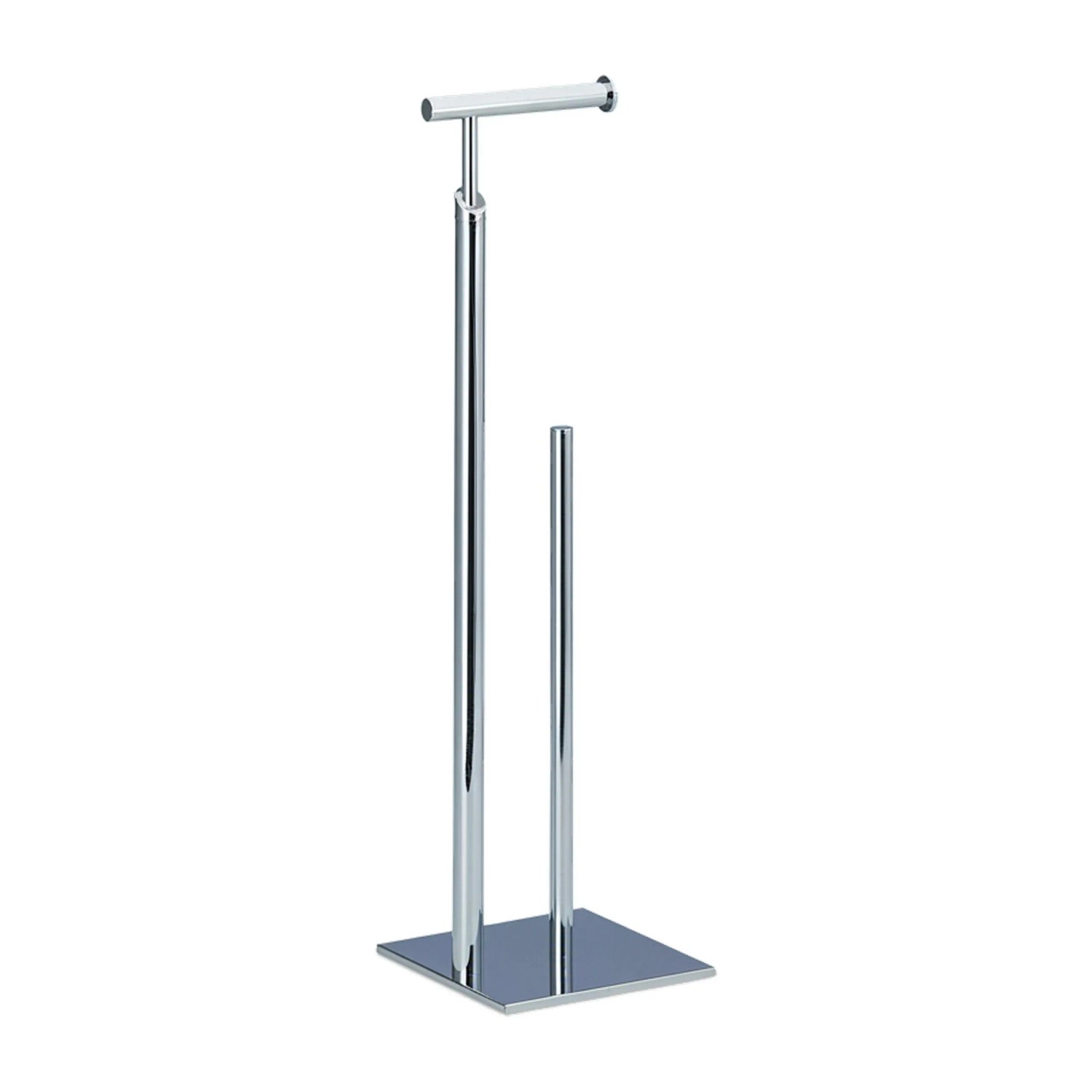 Relaxdays Toilettenpapierhalter Stahl Silber Stehend Mit 4 Ersatzrollen 71 cm x 20 cm x 20 cm 1,8 kg