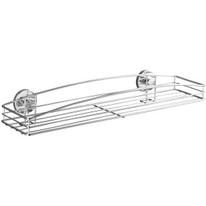 Wenko Maxiablage Milazzo, Chrom/Weiß, Drahtkorb mit Vacuum-Loc Befestigung.